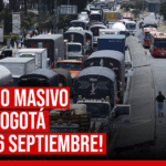 ¡PARO MASIVO EN BOGOTÁ EL 16 SEPT! CONDUCTORES EN PIE DE LUCHA
